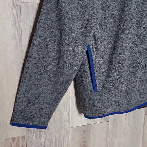 🛍Eddie Bauer Chutes Mens TXL Grey Mock Neck Quarter Snap Fleece Outdoor Warm - Picture 8 of 8